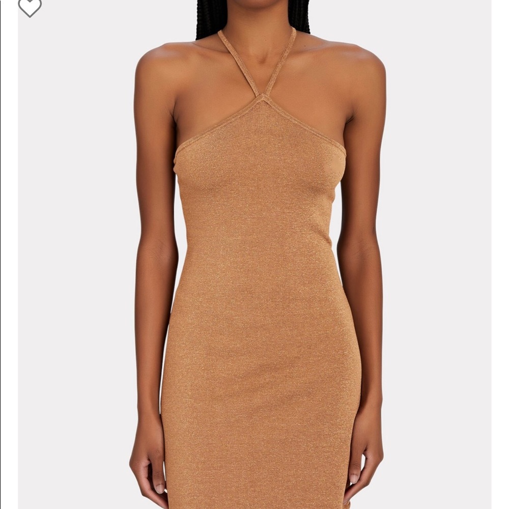 Intermix Ruthie metallic knit mini dress